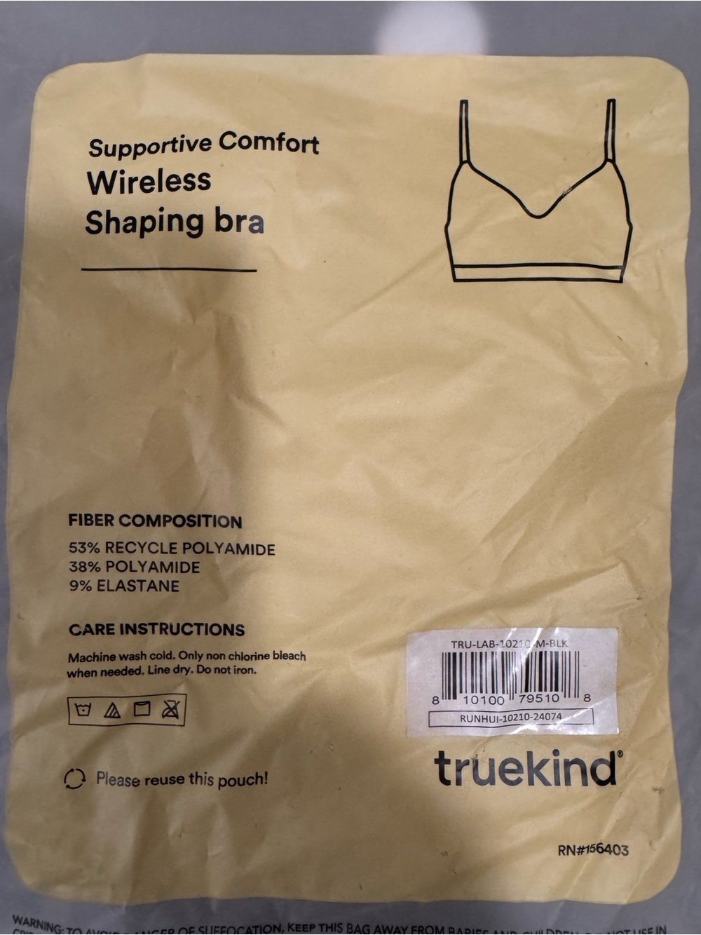 🆕 Truekind Truekind® Supportive Comfort Wireless Shaping Bra in Black - M - Picture 7 of 9